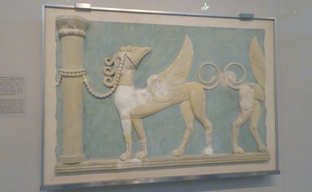 Griffins fresco from Great East Hall, Palace of Knossos, Heraklion Archaeological Museum