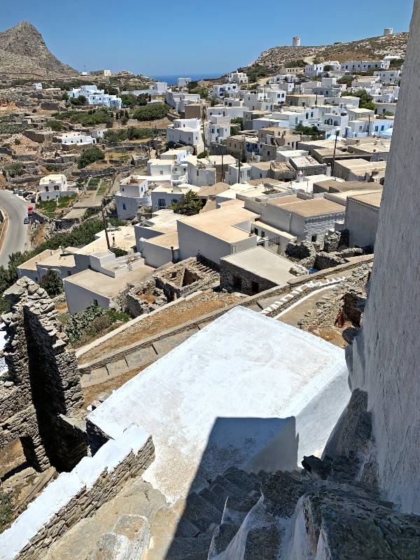 View of the Chora from the entrance to the castle
