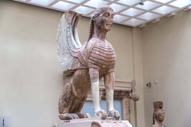 Sphinx of Naxos in Delphi Archaeological Museum